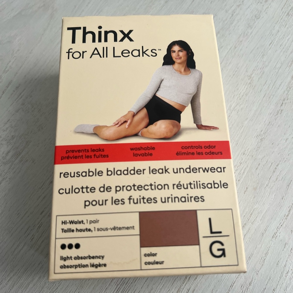 Thinx For All Leaks Light Absorbency Hi-Waist Bladder Leak Underwear, Size L/G
